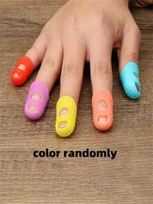 5-30pcs/Set Multipurpose Silicone Thimbles, Breathable Protective Finger Covers For DIY Handicraft Sewing - Multicolor - View 10