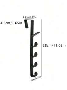 1pc Bedroom Door Hanger Rack, Dormitory Wardrobe Hook For Hanging Clothes, Bags, Hats, Wall-Mounted Plastic Storage Organizer, Multi-Function Home Decor Accessory, Adhesive Hooks, Towel Hanger Rack, Bedroom Wall Decor, Hangers, Hooks, Hanger, Back To School, Shelves, Organization And Storage, Key Holder, Key Holder Wall, Key Hanger, Sticker Hook, Door Hanger, Room Decor Bedroom, Kitchen Accessories No-Drill