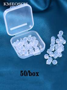 10/20/50 件防过敏纯硅胶耳环后盖，耳环后盖橡胶 - 不变黄且不硬化，安全锁盖，适用于下垂的耳环 | 包括旅行收纳盒、敏感耳朵替换装 - 彩色 - 查看 10