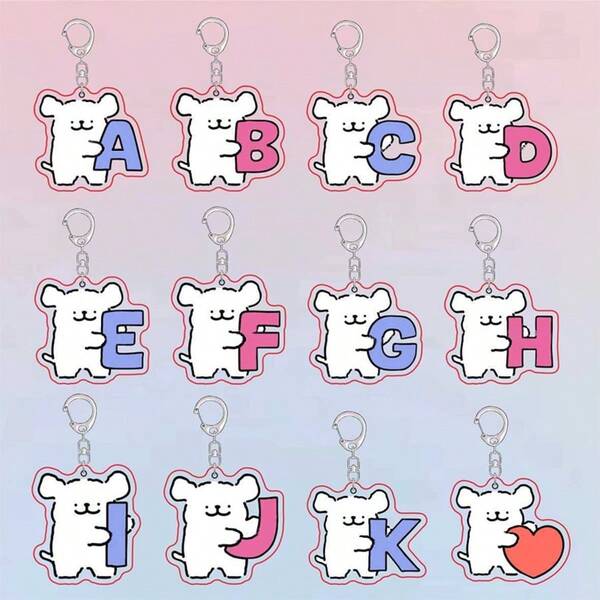 Cute Cartoon Maltese Dog Bag Charm Keychain, Decorative Accessory, Thoughtful Gift For Friends Bag Charms Car Accessories Teacher Sister Gift Ideas