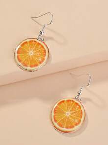 Nooxian 1 Pair Summer Casual Fruit Element Fresh Orange Earrings - Multicolor - View 4