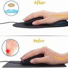 Office Mousepad With Gel Wrist Support - Ergonomic Gaming Desktop Mouse Pad Wrist Rest - Design Gamepad Mat Rubber Base For Laptop Computer (Pink) - Multicolor - View 3