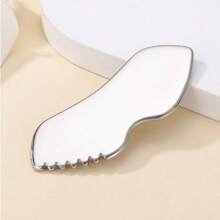 1 Pezzetto Strumento Gua Sha in Acciaio Inossidabile per Viso, Rassodante e Antirughe, per Viso, Corpo, Sopracciglia, Collo, Ideale per Massaggio del Viso e Cura della Bellezza