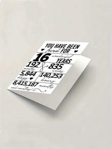 1pc ALLENG Sweet 16th Birthday Card With Envelope - Celebration Greeting Card, 16 Years Milestone Keepsake, Time Countdown Design, Thoughtful Gift For Teen'S Special Day - Multicolor - View 6