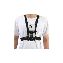 KINGKI Mobile Phone Chest Mount Harness Strap Holder Cell Phone Clip Action Camera POV For   Plus Etc - 黑色 - 查看 1