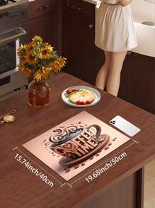 1pc Absorbent Drying Mat, Coffee Machine Mat, Handmade Coffee Pot Drainage Mat, Kitchen Countertop Dish Drying Mat, Breakfast Mat, Non-Slip Heat-Resistant Drainage Mat, Diatomite Drainage Mat, Conceals Stains, Super Drainage Mat, Easy To Clean Dish Rack Mat, Suitable For Kitchen, Dining Table, Cafe, Bar, Holiday, Party, Home Decor, Holiday Gift