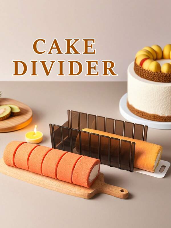 1pc New Cake Roll Cutter Specialized Uniform Division Mold Slicer Pastry Cutter Baking Kitchen Layering Tool, Diy, Kitchen, Convenient