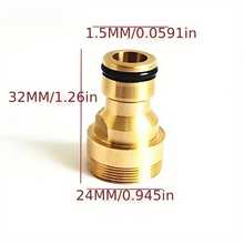 1Set/2Set/3Set Including Basin Connectors (F22*M24) And Water Supply Connectors, Made Of Brass, Suitable For 1/2 Inch Garden Hoses And Basin Faucets. - Multicolor - View 3