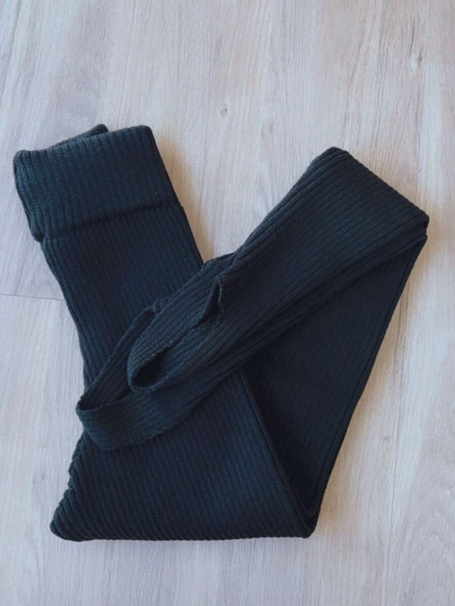 Turim Ribbed Foot Pants - Black - View 1