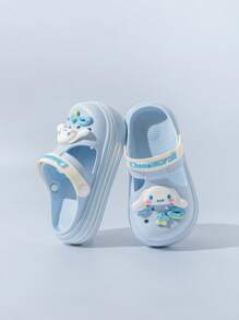 Sanrio Sanrio Cartoon Character Printed EVA Slide Sandals, Women & Kids Outdoor Casual Slippers For Kuromi, Cinnamoroll, Melody
