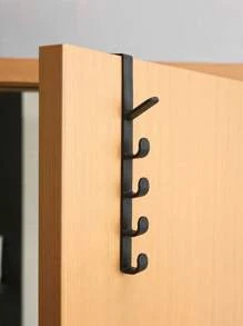 1/3 piezas Gancho vertical multifuncional en la parte trasera de la puerta, estante de almacenamiento sin perforaciones en la parte trasera de la puerta, gancho para bolsos, gancho colgante para ropa en armarios, dormitorios y habitaciones, ganchos de plástico, adecuado para dormitorios, salas de estar, puertas de baño, artículos para el hogar (blanco, negro, marrón)
