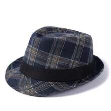 Sombrero de copa de estilo británico, sombrero de caballero nuevo europeo y americano, sombrilla para hombre, sombrero de Jazz, sombrero de fieltro para papá, sombrero de cubo, regalo NUGI - Rojo - Ver 11