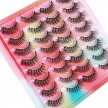 False Eyelashes 14mm Faux 3D Mink Lashes Natural Look Eye Wispy Lashes Pack By Kiromiro, 14 Pairs - Mắt mèo C05 - Xem 7