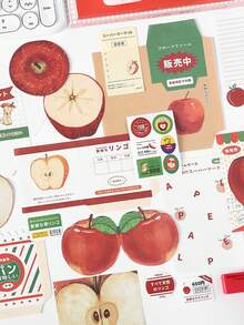 1 包什锦日式新鲜食物和咖啡主题纸质贴纸、剪贴簿/日记/DIY 装饰用品、学校用品、返校 - 彩色 - 查看 4