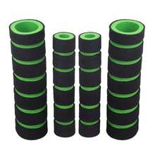 4pcs Comfortable Foam Anti-Slip Bicycle/Motorcycle Handle Grips - Soft, Durable, Multi-Color Striped Design, Enhancing Control And Style - Multicolor - View 12