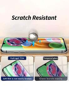 5片装全覆盖水凝胶膜，兼容三星Galaxy A17 A27 A37 A57 A07 A56 A55 A54 A36 A35 A34 A26 A25 A24 A16 A15 A14 4G，以及三星A53 A33 5G A23 A13 A52 A52S A32 A22。 - 無色 - 查看 4