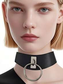 1 PIEZA Accesorios de lencería sexy, gargantilla gótica, collar punk negro, collar gótico, Harajuku Emo, gargantilla, accesorios de moda oscura para Halloween