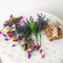 1 Bunch Of Artificial Silk Flowers, Polyester Wedding And Engagement Basket, Home And Office Garden Decoration, No Electricity Required, Perfect For Christmas, Thanksgiving, Valentine's Day