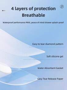 20pcs Silicone Ear Plugs For Infants, Waterproof Ear Patch For Bathing & Swimming