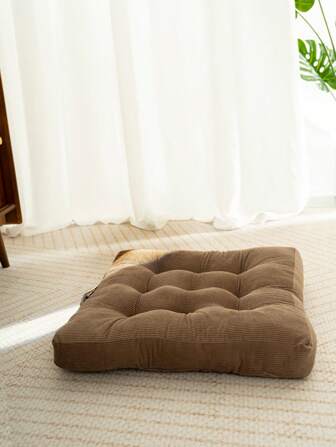 1pc Classic Soft Thick Chair Seat Cushion, Washable Square Pad For Office, Bedroom, Dining Chair, Home Decor, Suitable For All Seasons, Multiple Color Options