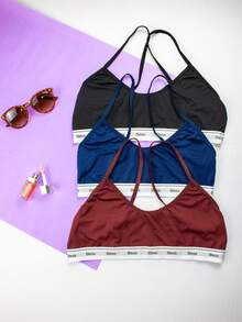 Kit 5 Women's Top Without Exposed Elastic Padding Gym Fitness Top - 彩色 - 查看 2