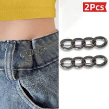 1pc/2pcs/3pcs/4pcs/6pcs Versatile Detachable Metal Waist Clincher Pins For Pants, Jeans, Fashionable Adjustable Waistband Buckle Clips, No Sewing Needed To Tighten Waistline, Anti-Escape, Also For Dress Cuffs