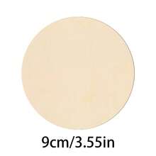 10pcs/Pack 3/5/8/10cm Wood Cutout Discs, DIY Laser Cutting Decorative Wooden Slices, Poplar Wood Geometric Coasters, Home Decor Round Wooden Pieces - Multicolor - View 18