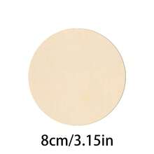 10pcs/Pack 3/5/8/10cm Wood Cutout Discs, DIY Laser Cutting Decorative Wooden Slices, Poplar Wood Geometric Coasters, Home Decor Round Wooden Pieces - Multicolor - View 10