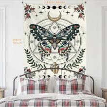 1 pezzo Arazzo in poliestere con farfalle colorate, stelle e luna celesti, decorazione da parete stile boho per soggiorno camera da letto, separatore d'ambiente, appeso da interni ed esterni, idea regalo unica