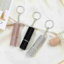 Mini 5ml Diamond-Encrusted Perfume Bottle, Compact, Exquisite, Colorful, Portable, Multi-Functional Keychain, Portable, Press And Spray School Supplies, Back To School