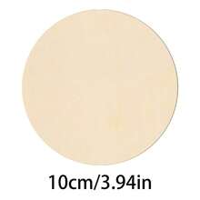 10pcs/Pack 3/5/8/10cm Wood Cutout Discs, DIY Laser Cutting Decorative Wooden Slices, Poplar Wood Geometric Coasters, Home Decor Round Wooden Pieces - Multicolor - View 14