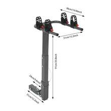 SanBouSi For 2 Bike Rack Bike Carrier Rack Hitch Mount Double Foldable Rack