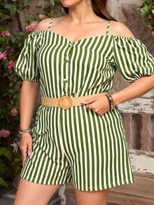 Plus Size Jumpsuits - Green - View 1