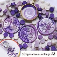 100pcs Octagon Sealing Wax Beads , Multicolor Wax Beads, For Seal Stamp, Handmake Embellishment, DIY Craft, Gift Wrapping, Envelope Sealing, Party Invitation, Scrapbooking,Back To School,School Supplies - 100 Octagonal Pieces - View 12