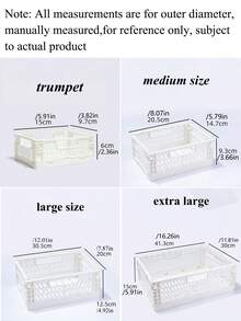 1pc Mini Foldable Storage Basket, Desktop Organizer Box, Portable Multi-Function Solid Color Storage Bin For Home/Dorm