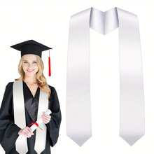 AFYPRTY 1pc Solid Color Graduation Sash, Gold Satin Tassel, Unisex, Suitable For Adult Graduation Ceremony, Graduation Photo Shoot, Graduation Celebration, 150cm/59 Inches - Multicolor - View 16