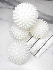 5个可重复使用洗衣球 - 除毛烘干球、衣物柔顺球、防滚、防皱、无需用电