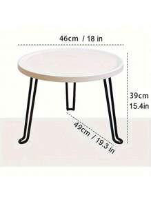 Tavolino da caffè rotondo pieghevole, comodino, tavolino da caffè per spazi ridotti, camera da letto, soggiorno, comodino moderno salvaspazio