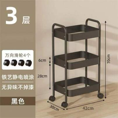 Carro de almacenamiento de cocina multiusos con ruedas, estante para cochecito pequeño, estante de almacenamiento para piso de cocina, carrito de servicio con asa, blanco, rosa, carrito de organización para máximo almacenamiento de cocina, organizador de cocina eficiente, práctico estante de almacenamiento para carrito de cocina, soporte móvil para baño para almacenamiento en el hogar, carrito de almacenamiento de múltiples capas, suministros de cocina, estante con ranura para gabinete, carrito de almacenamiento para cocina, sala de estar, dormitorio, oficina, dormitorio