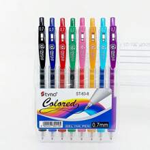 1 pieza Bolígrafo retráctil colorido, pluma para dibujar, diario y arte del estudiante, disponible en 12/8/6/4 colores, pluma de acuarela, pluma para pintar y grafiti en tu diario DIY, bolígrafo de gran capacidad de color, resaltador, útiles escolares, vuelta al cole