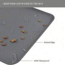 Waterproof Silicone Pet Placemat - Keep Your Cat Or Dog's Food & Water In Place & Non-Slip Pet Food Mat, Dog & Cat Feeding Mat!