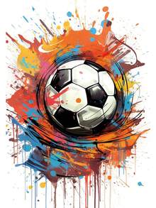 1pc Fashion Graffiti Football Shoes Canvas Painting Modern Art Poster Inspirational Wall Picture For Men Boy Living Room Home Decor Holiday & Birthday Gift, Office Decoration Arranged Artwork Optional Frame ,Wall Art With Frame - Multicolor - View 9