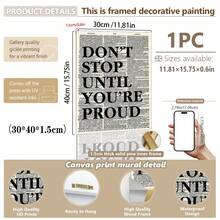1入組裝框裝飾畫，帶框準備好掛畫布牆藝術，帶框復古引言海報畫布牆藝術，適用於臥室、客廳、書房、樓梯、咖啡廳、餐廳、辦公室家庭裝飾