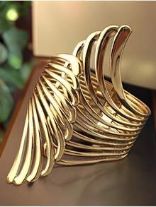 2pcs/1PC Golden/Silvery Double Wing Pattern Spring Curtain Tiebacks, Design Unique, With Adjustable Hollow Curtain Buckle, Suitable As A Bedroom Curtain Tie Or Living Room Curtain Tie, 57gsm