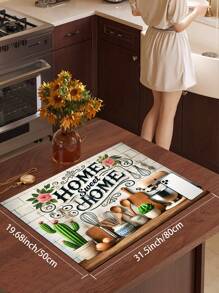 1pc Absorbent Drying Mat, Coffee Machine Mat, Handmade Coffee Pot Drainage Mat, Kitchen Countertop Dish Drying Mat, Breakfast Mat, Non-Slip Heat-Resistant Drainage Mat, Diatomite Drainage Mat, Conceals Stains, Super Drainage Mat, Easy To Clean Dish Rack Mat, Suitable For Kitchen, Dining Table, Cafe, Bar, Holiday, Party, Home Decor, Holiday Gift