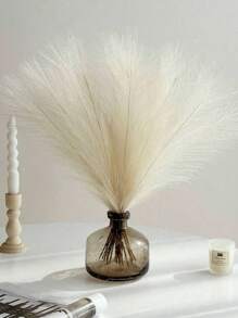 10 pièces Décoration de massette artificielle, plantes de vase à fleurs de décoration intérieure de salon, décoration d'automne