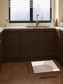 1pc Premium Brown Diatomite Kitchen Mat, Asymmetrical Geometric Pattern, Modern Minimalist Design, Cushioned Anti-Fatigue Absorbent And Quick Drying Kitchen Carpet/Rug, Suitable For Kitchen, Bathroom, Entryway, Laundry Room - Multicolor - View 13