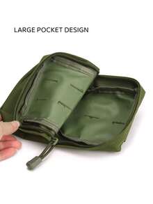 Tactical Molle Pouch Water-Resistant Compact Utility EDC Waist Bag Pack - 軍綠色 - 查看 4