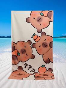 1 件超大加厚吸水保暖超柔软纤维 90x180 印花浴巾/沙滩巾 - 彩色 - 查看 11