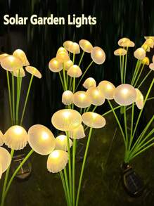 1/2pcs New Outdoor Solar Lights ,Solar 6/8LEDS Jellyfish Lights, Mushroom Lights, Waterproof Outdoor Solar Decorative Lights, Garden Decoration Lights, Outdoor Landscape Lawn Lights, Energy Efficient Novelty Gifts, Home Creative Gifts
